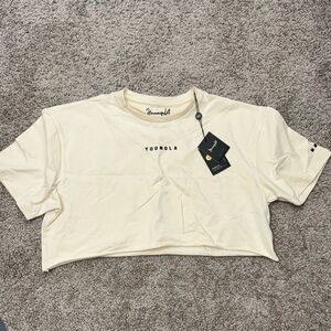 YoungLA Cream Cropped T-Shirt